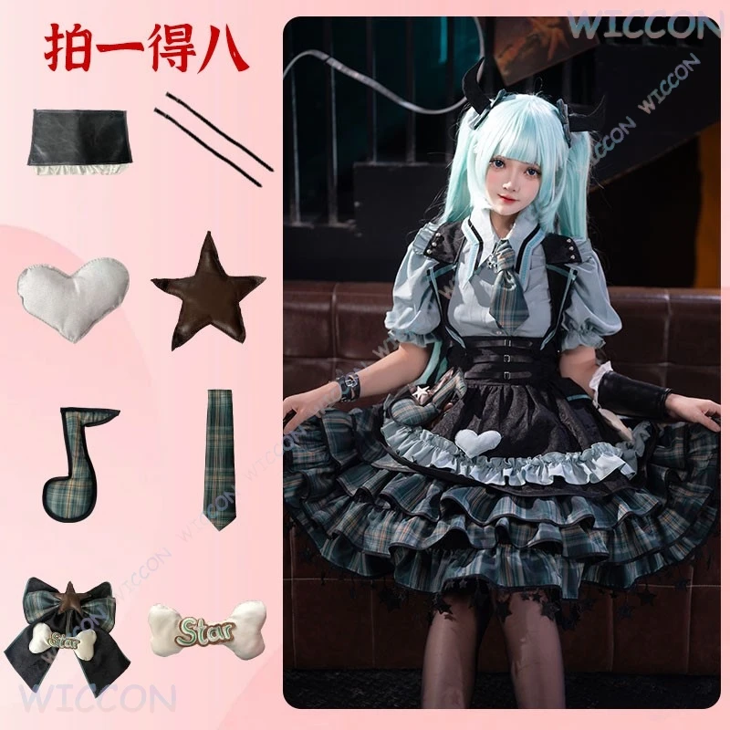 

Lolita Y2K Fashion Anime Project Sekai Mikuku Impression Dress Cosplay Costume Character Outfit Halloween Party Wear Christmas