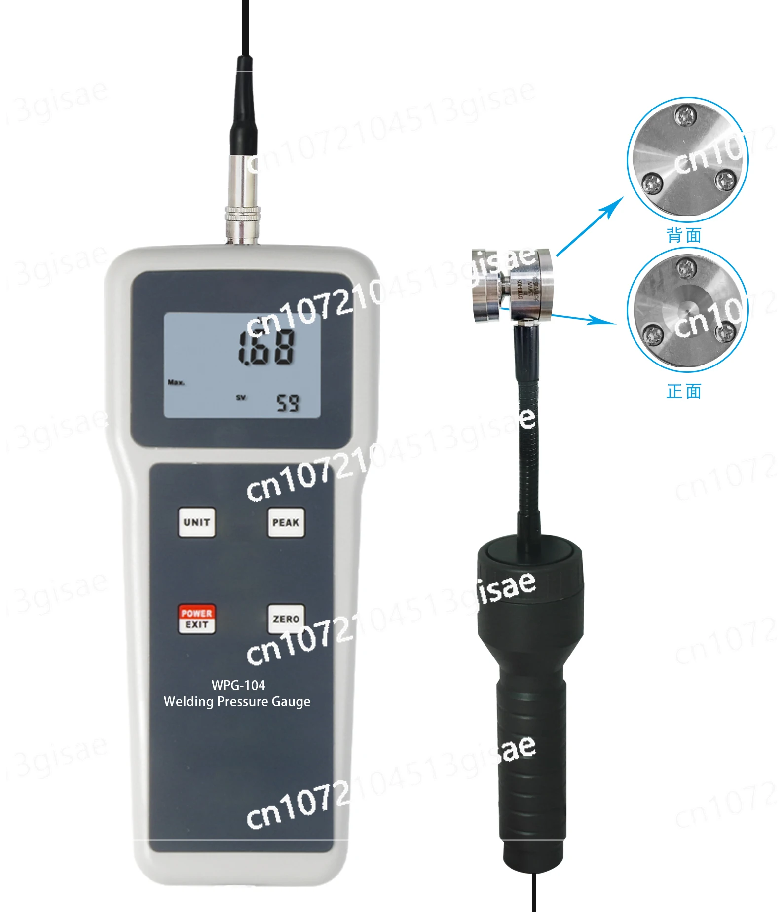 

Цифровой сварочный аппарат сопротивления, манометр WPG-104, датчик нагрузки, портативный сварочный инструмент для измерения стресса