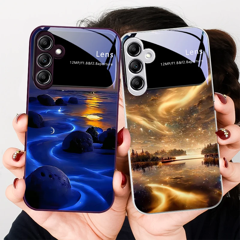 

Deep blue seawater spot For Samsung A20 30 22 23 24 25 26 31 32 A33 34 35 42 50 51 52 53 54 55 56 70 71 72 73 glass phone case