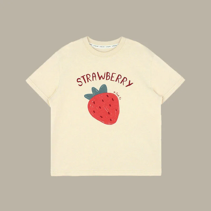 

Summer Clothes Candy Colors Fashion Children Short Sleeves T-shirt Girl Baby Kid Boy Comfort Cotton Tops Print Casual Tees