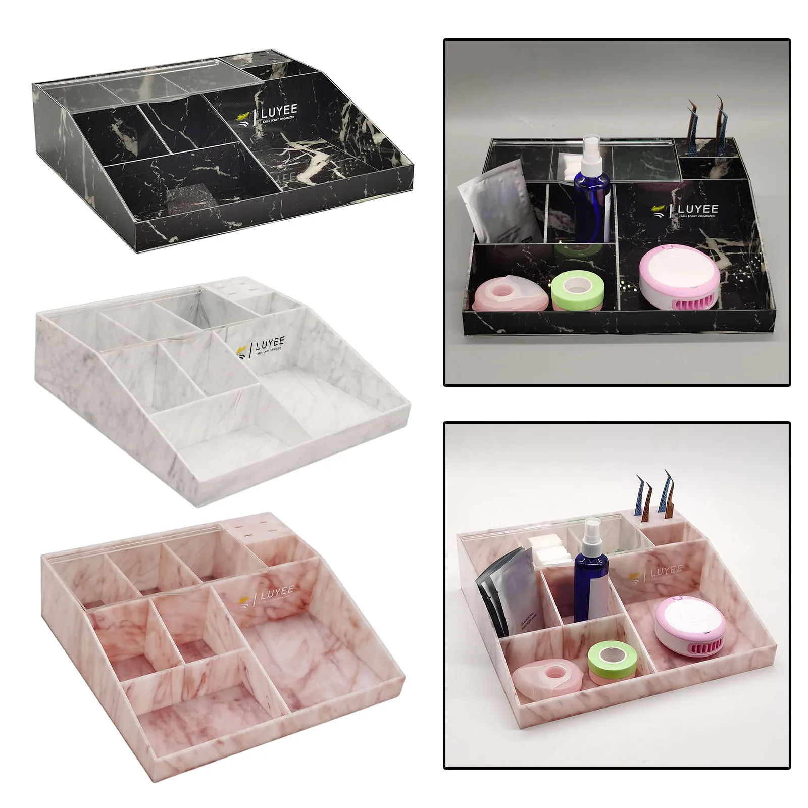 Eyelash Grafting Tool Display Stand Rack Storage Box Organizer for Cosmetics