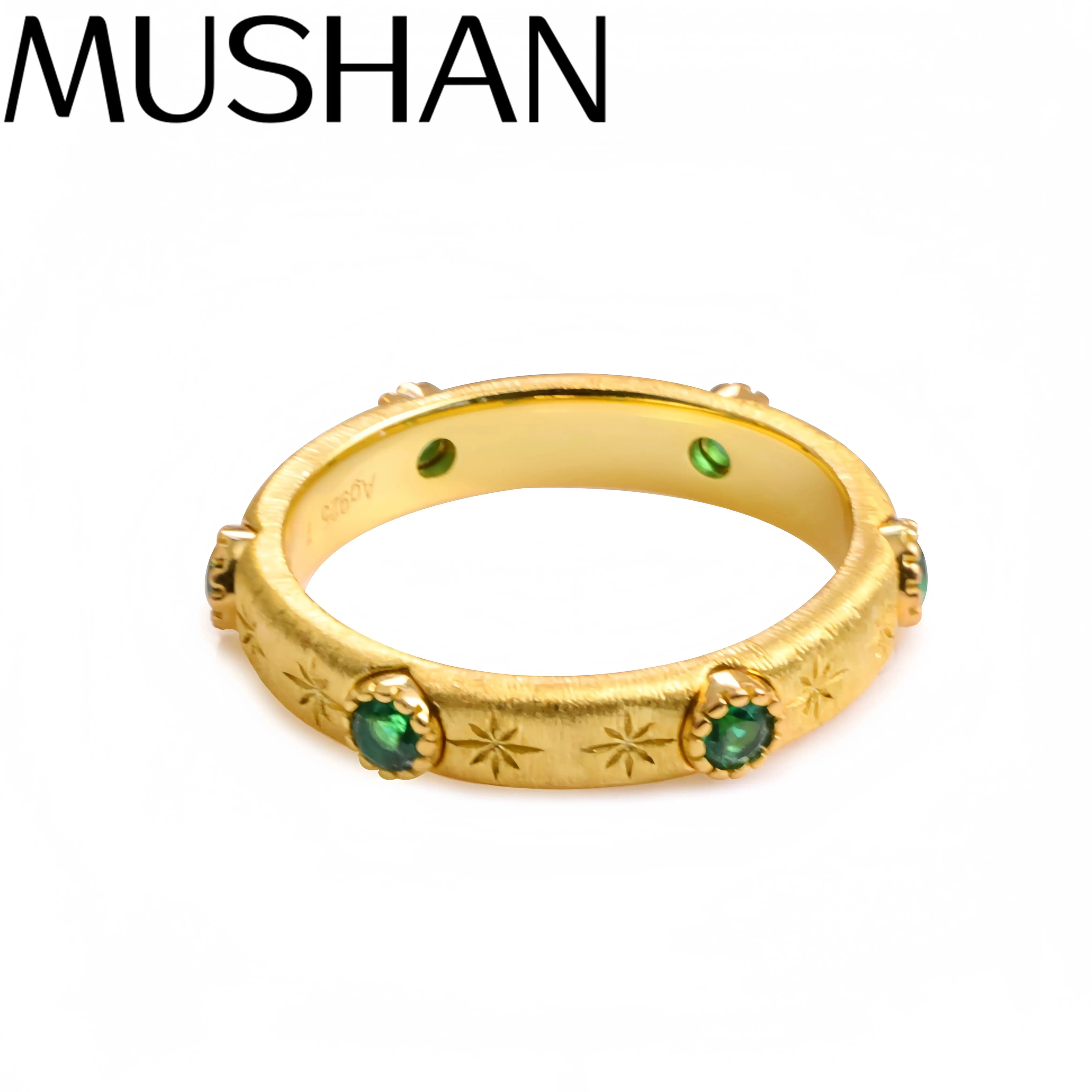 

Роскошное брендовое позолоченное кольцо Mushan в форме звезды для женщин, кольцо из стерлингового серебра 925 пробы, вечерние ювелирные изделия