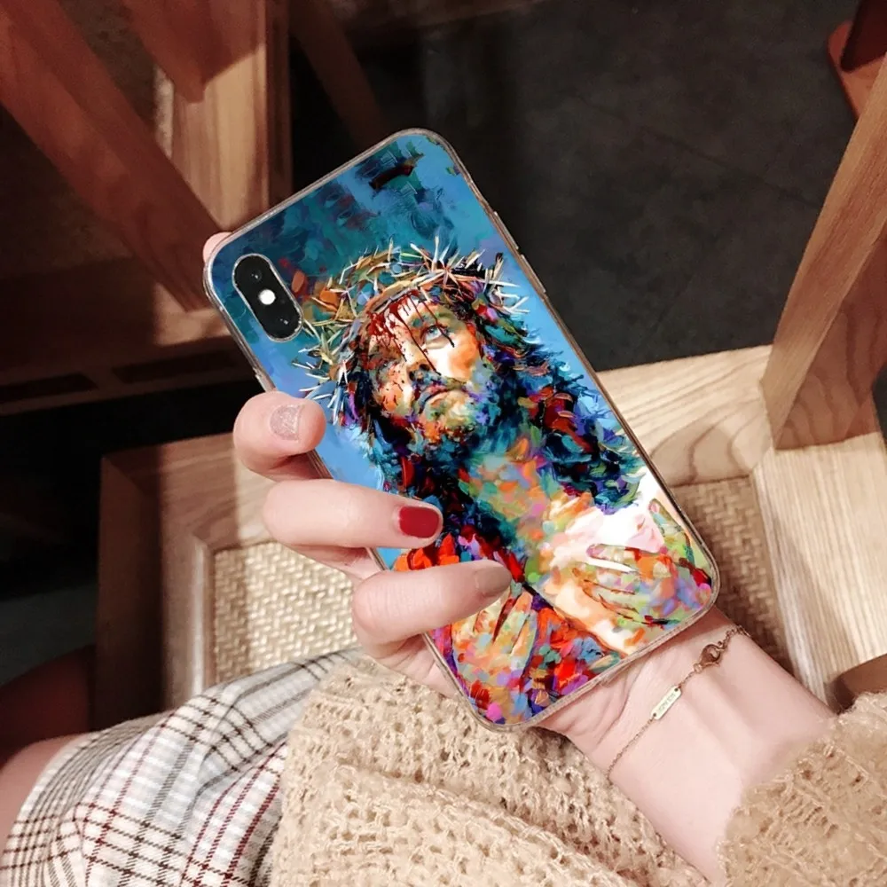 Jesus Christ Phone Case for iPhone 15 8 7 6 6S Plus X SE 2020 XR XS 14 11 12 13 Mini Pro Max Mobile Case