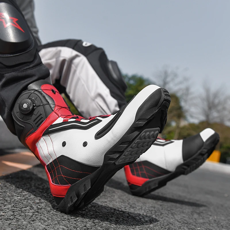 

Leather Waterproof Motorcycle Boot Motorcycle Boots Sports Shoes Motorcycle Equipment Bicycle Boots Retro Riding Shoes Motor Van