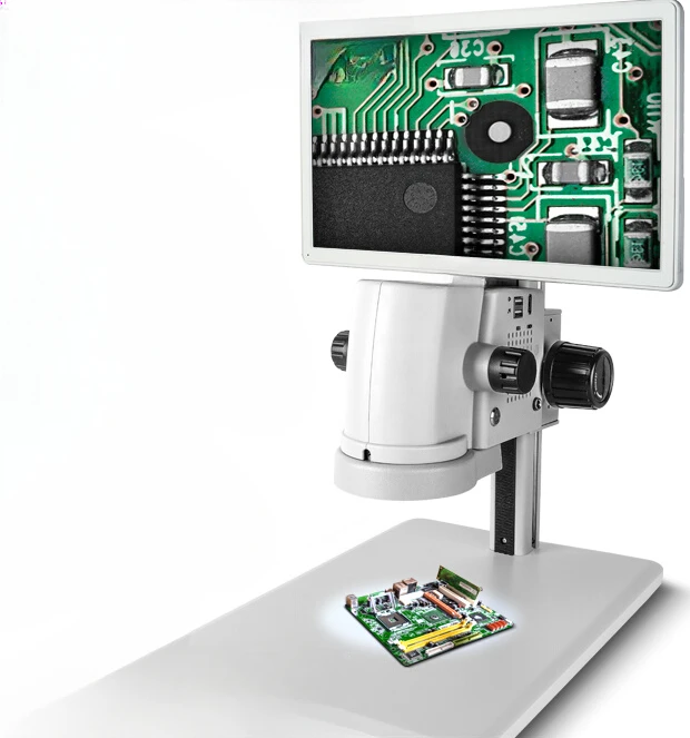 

17-110x continuous zoom stereoscopic high-definition and high-power industrial electron digital microscope with screen