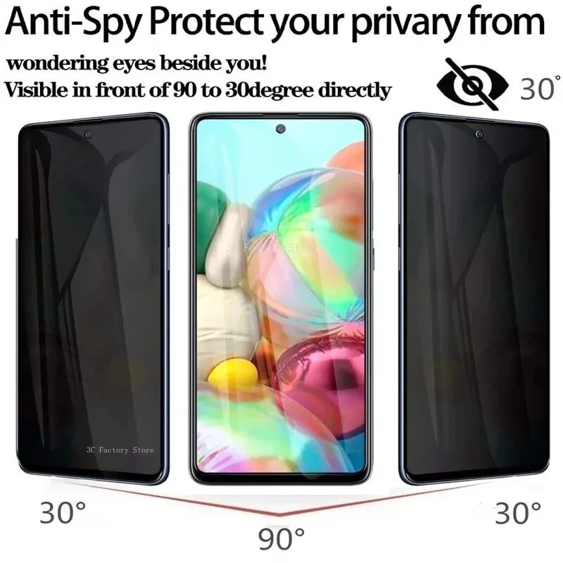 Privacy Screen Protector For Xiaomi Redmi Note 11 10 Pro 12 9 8 10C 10A 9T 9C NFC 9A 7 9s 10s 11s 12s Anti Spy Tempered Glass