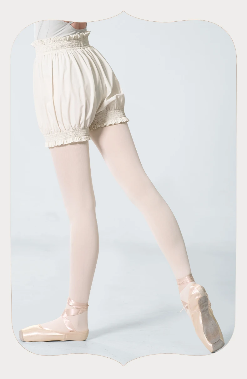 Ballett-Shorts für Damen, Pumphose, Blasenhose, hohe Taille, kurze Tanzhose für Erwachsene – Detail 8