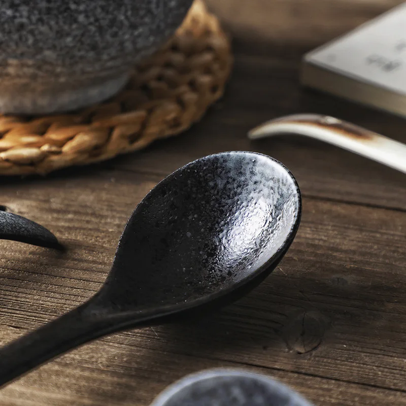 Cute Home Soup Spoon Dessert Spoon for Ramen Eating Household Kitchenware