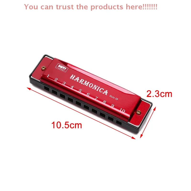 

10 HoleTitanium copper core 10 hole blues harmonica for children's early education and puzzle music instrument toy harmonica