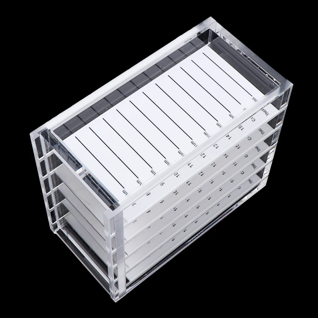 

Transparent Holder Case Organizer, 5 Tiers Acrylic False Storage Case Case(11.8x6.2x9.8 cm)