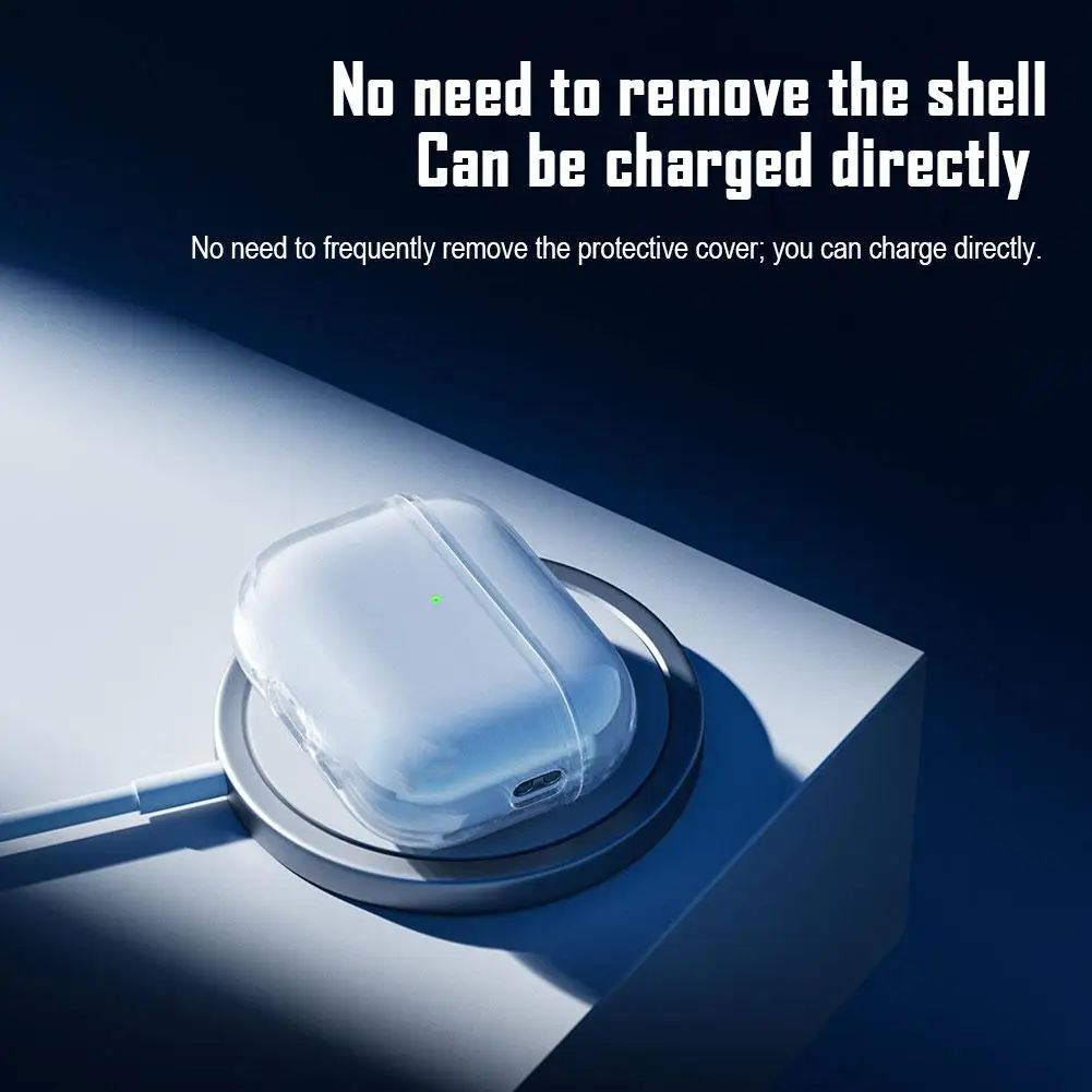 For Apple Airpods Pro 3 Earphone Case Transparent Silicone Protective Case Waterproof Dustproof Thin Cover With Carabiner - Image 5