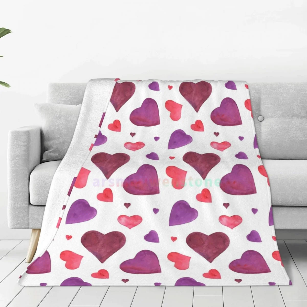 

Фланелевое флисовое одеяло Pink Love Hearts, мягкое, теплое, легкое, уютное, не скатываются, нечеткие одеяла для дивана, кровати, дивана, путешествий