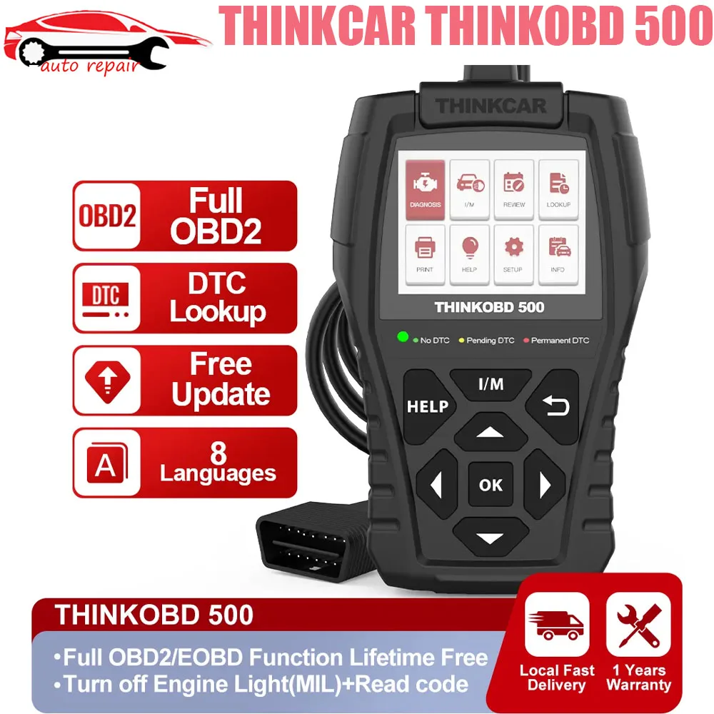 

2023 THINKCAR THINKOBD 500 Car Diagnostic Tools for Auto Obd2 Scanner Automotive Obd 2 Version Diagnosis Lifetime Free Update