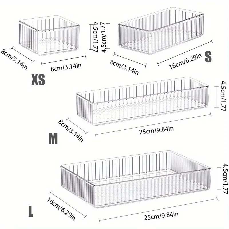 โปร่งใสกล่องจัดเก็บโต๊ะพลาสติกคอนเทนเนอร์ลิ้นชักตารางกล่องเครื่องประดับแต่งหน้ากล่อง