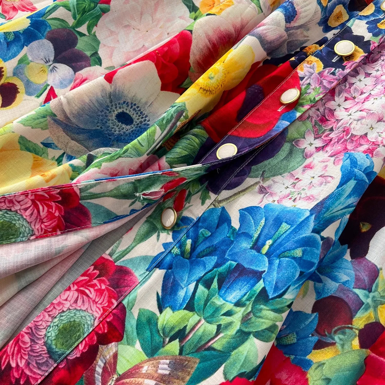 여성용 꽃무늬 프린트 원피스, 노치 반팔 싱글 브레스트 버튼 업 벨트, 보호 맥시 롱 로브, 여름 휴가