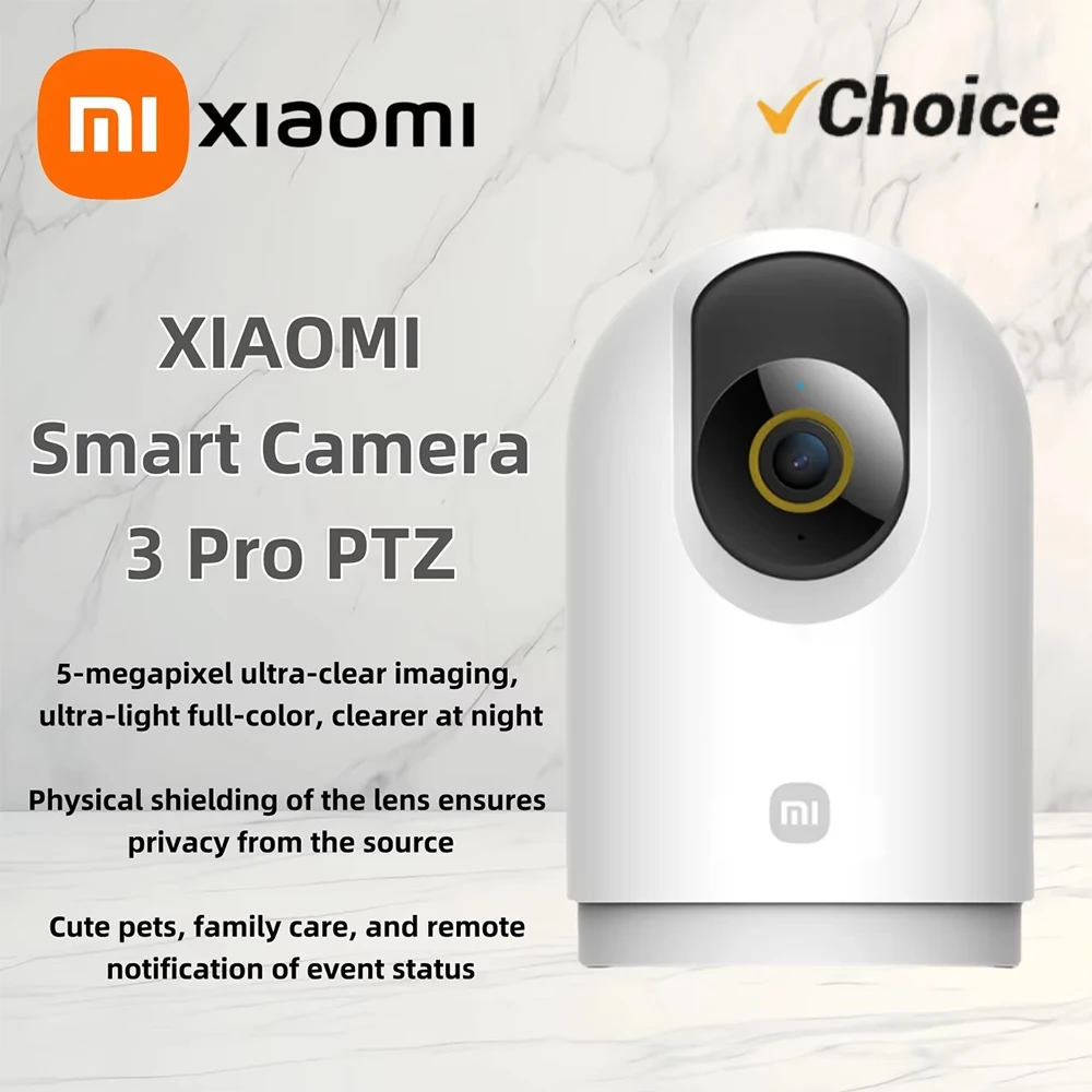 Xiaomi Smart Camera 3 Pro PTZ Version 5 Million Pixels 3K Super Micro Full Color Hdr Baby Crying Cruise 2.4/5GHz Mi Home Call CN