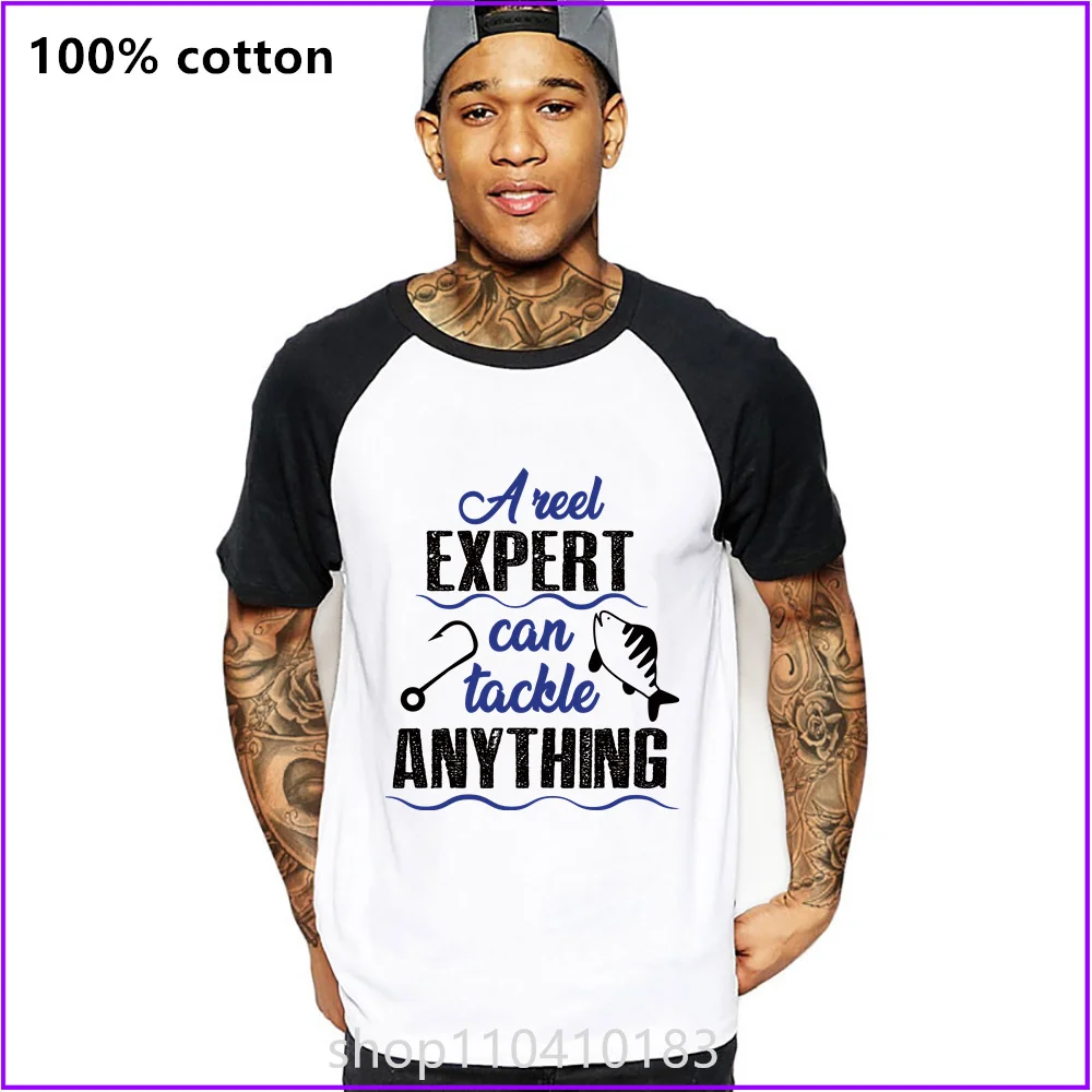 Fishing Expert Can Tackle Anything T Shirts For Men'S Women Tshirt T-Shirt Wholesale White Fahion Cotton Long Sleeve Compression