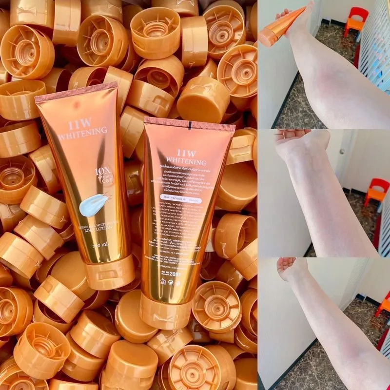 

Thailand Orange 11w Vitamins Moisturizes, Brightens and Whitens Body, Go Black and Replenishes Water To Repair Skin 200ml﻿