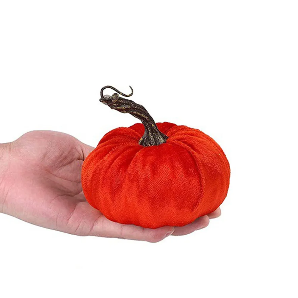 6-個のカボチャ装飾オーナメント人工フォームカボチャハロウィンパーティー収穫祭家の装飾シーン小道具用