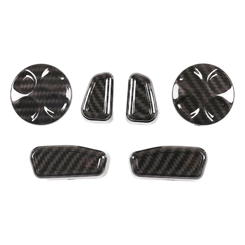 L96A 6Pcs ABS Seat Adjustment Button Cover Trim for Alfa Romeo Giulia Stelvio 2017 2018 2019 2020 Auto Accessories