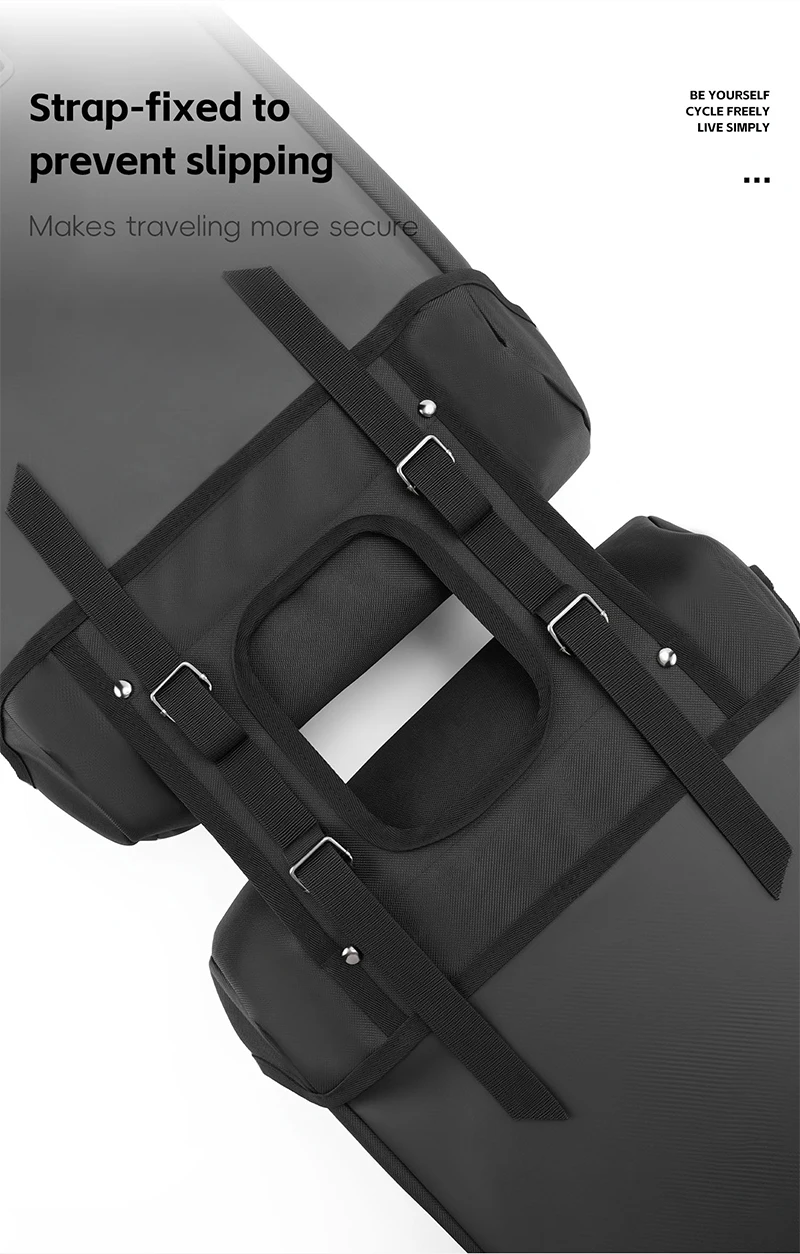 WEST BIKING Doppelseitige Fahrrad-Gepäckträgertasche 32L Wasserdichte Fahrradtasche für Langstreckenfahrten MTB Gepäckträger Fahrradzubehör – Detail 8