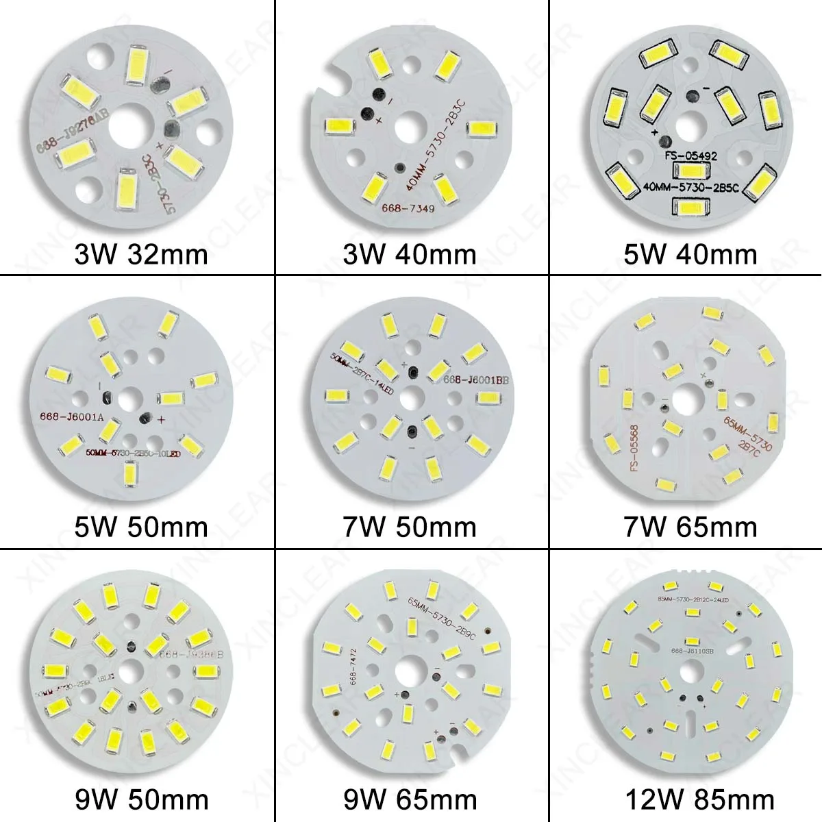 10PCS LED Light Board 3W 5W 7W 9W 12W 15W 18W 24W 36W SMD 2835 5730 Chips For DIY Bulb Circular Transformation Light Source
