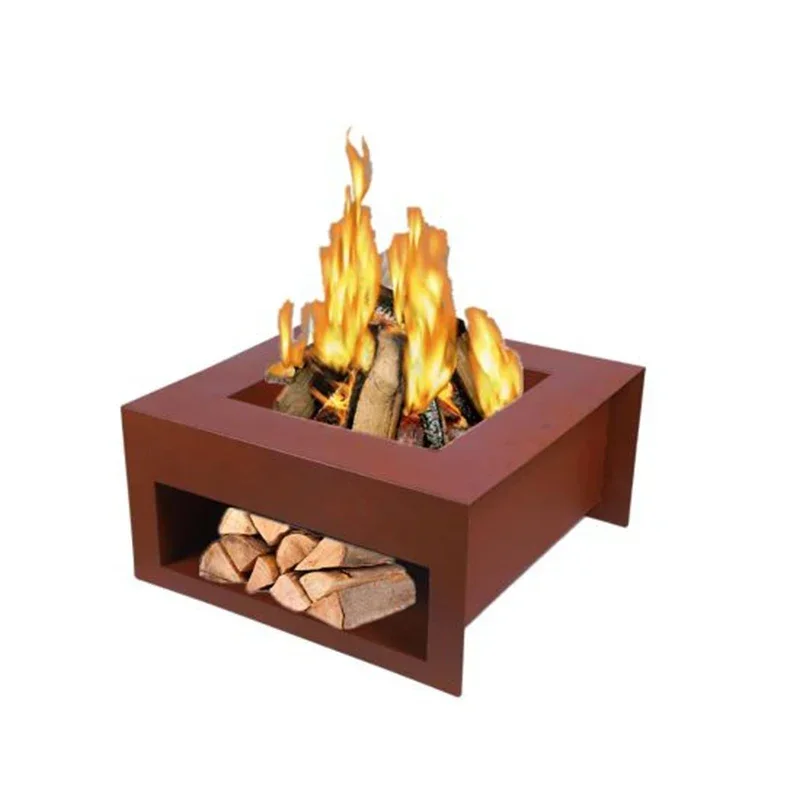 

# Hot Outdoor Garden Wood Pellet Smoker Portable Corten Steel Barbeque Bbq Charcoal Grill