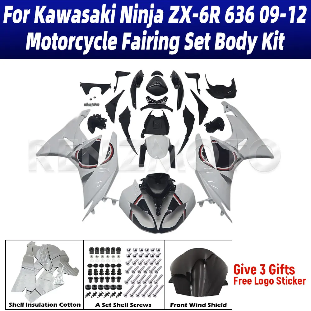 

Новый ABS для Kawasaki Ninja ZX-6R 636 2009-2012, комплект обтекателей для мотоцикла и велосипеда, комплект кузова, комплект впрыска корпуса K0609-106a