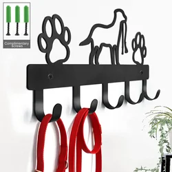 CIFBUY Metal Paw Pet Dog Hanger 5 Hooks Coat Key Lead Leash Wall Rack Holder Organizer, Towel Rack，Organizer，Storage rack