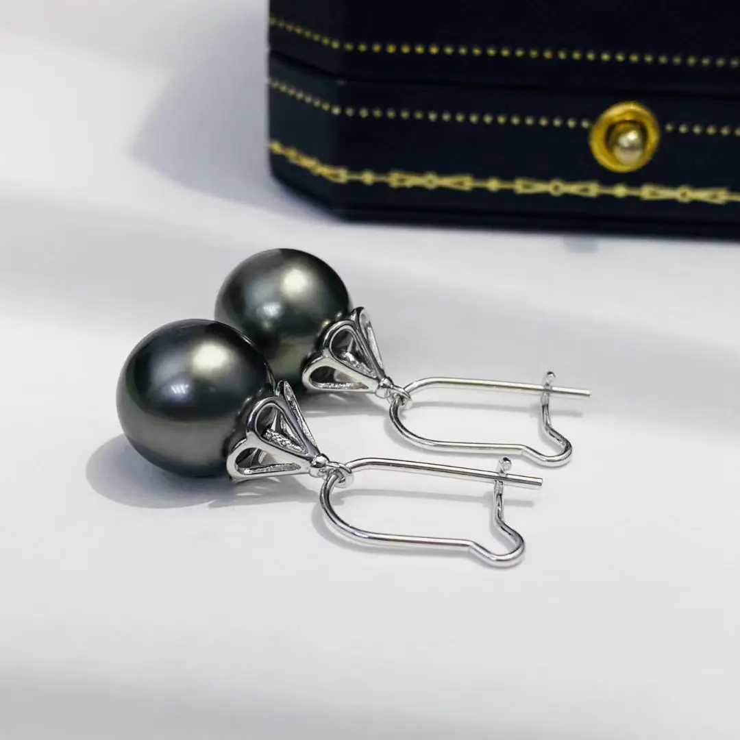 Wholesale S925 Sterling Silver Earrings Mount Findings Settings Base Mounting Parts Accessory for 11-12mm Pearls 5 pairs/lot