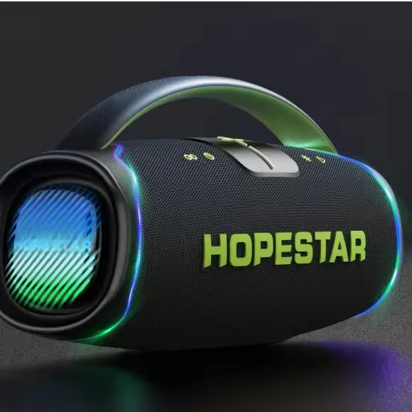 HOPESTAR A65 300 Вт портативный уличный водонепроницаемый динамик с синим зубом ручной аудио стереодинамик с большими басами и беспроводным микрофоном