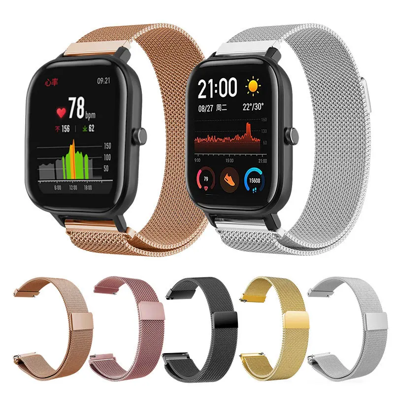 Magnetic Loop For Samsung Galaxy watch 4/classic/3/Active 2 strap 45mm 41mm 46mm/42mm bracelet Huawei GT/2/2e 20mm 22 watch band