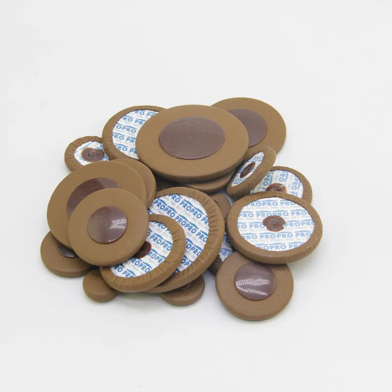 

Saxophone leather pads, tenor and tremolo genuine leather sealing sound hole pads, coffee-colored maintenance key sheepskin