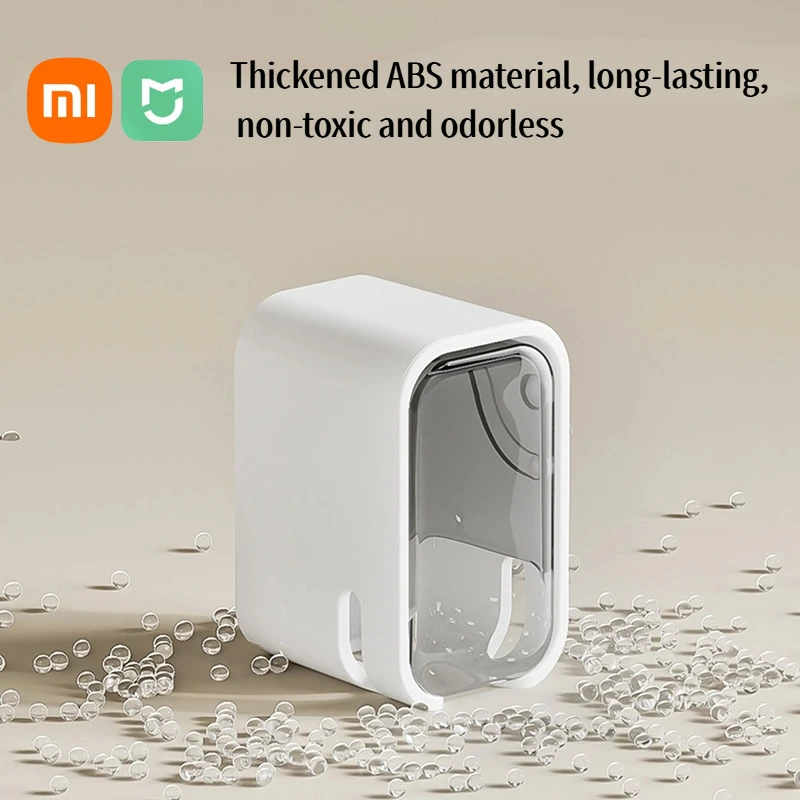 XIAOMI Toothbrush Holder Flip-top Wall Mounted Toothbrush Rack Dustproof Toothbrush Storage Bathroom Electric Toothbrush Shelf