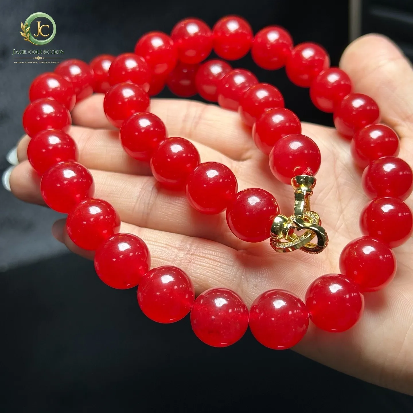 Real Natural Ice Red Myanmar Beads Jade jadeite NecklacesPendants 14MM