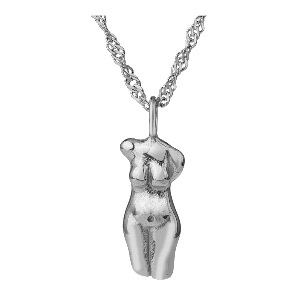 Stainless Steel Human Body Naked Pendant Necklace Fashion Trend Jewelry Gift For Women