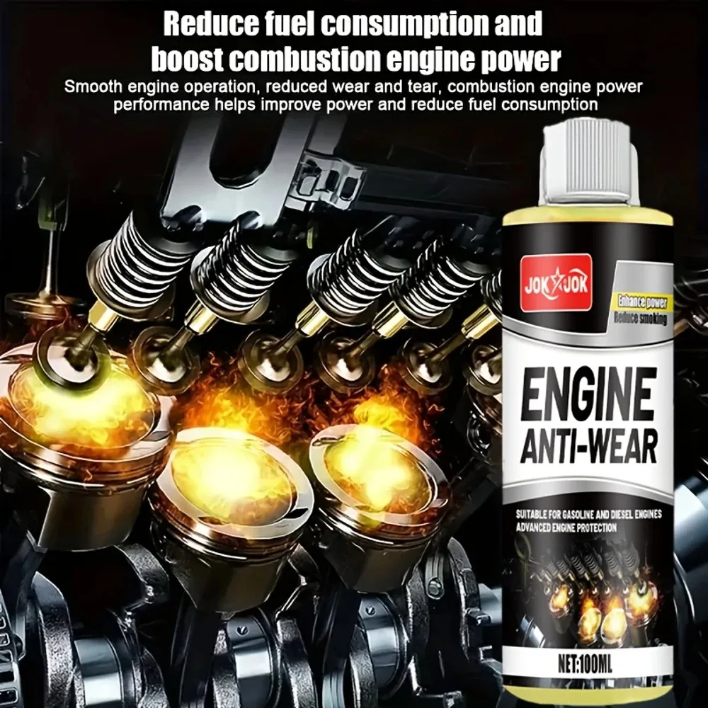 Engine Anti-Wear Protector & Noise/Vibration Reducer - Nano Blue Smoke Repair Oil Additive for Cars, Engine Protection, E