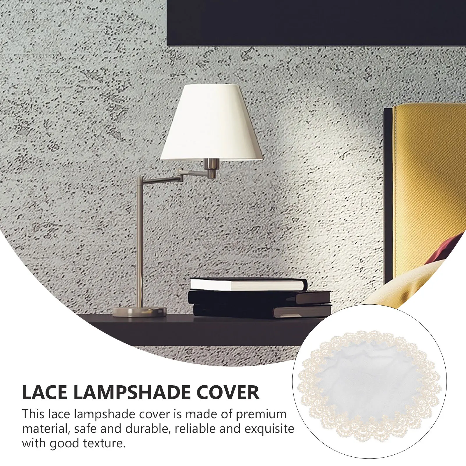 

Lace Lampshade Cover 3D Flower Pattern Dust-Proof Gauze For Table Lamp Bedroom Living Room Decor Lighting Accessory