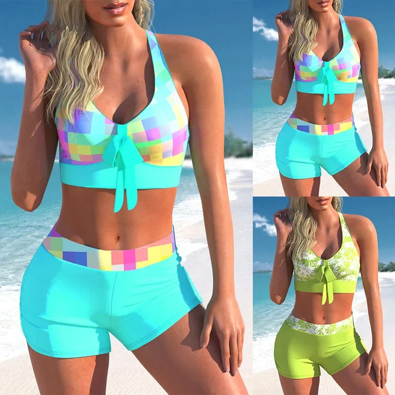 

2023 New Women's Two Piece Bikini Sexy Beach Swimwear Fashion Print Bikini Set Women's Summer Fashion Swimming Bikini Swimwear 2