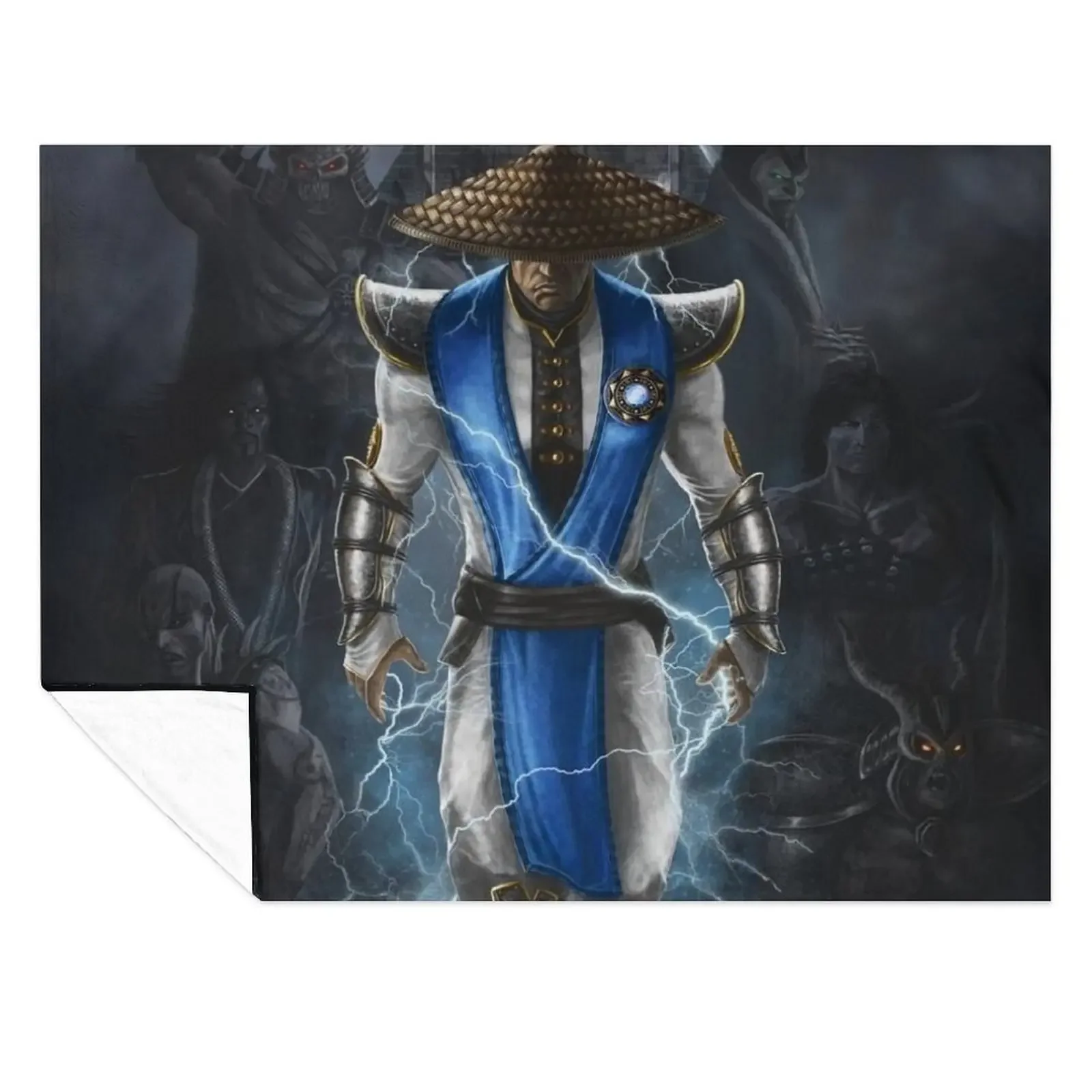 

Raiden Mortal Kombat Throw Blanket Soft Big Flannel sofa bed Multi-Purpose Blankets