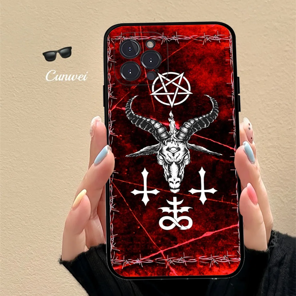 D-Devil S-Satan Phone Case For iPhone 16 15 14 11 12 13 Mini Pro XS Max Cover 6 7 8 Plus X Funda Shell