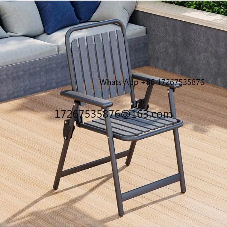 

Table and chair courtyard balcony milk tea shop wrought iron folding table and chair set office leisure wood plastic chair
