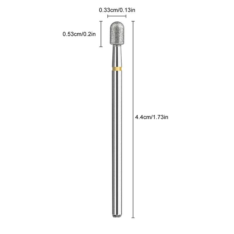 Manicure Drill Bits Diamond Nail Drill Tips Milling Cutter Bit Nails 3/32" Rotary Cuticle Burr Russian Nail Accessories Tools