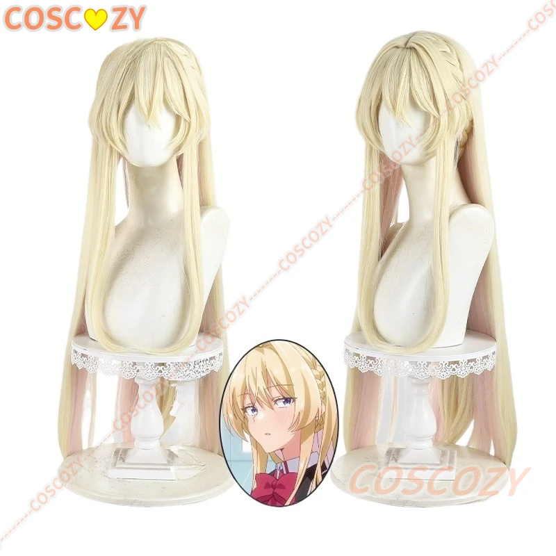 Parrucca cosplay Anime Watanare Oozuka Mai parrucca lunga bionda che scorre capelli lisci parrucche sintetiche resistenti al calore festa di carnevale per ragazze da donna