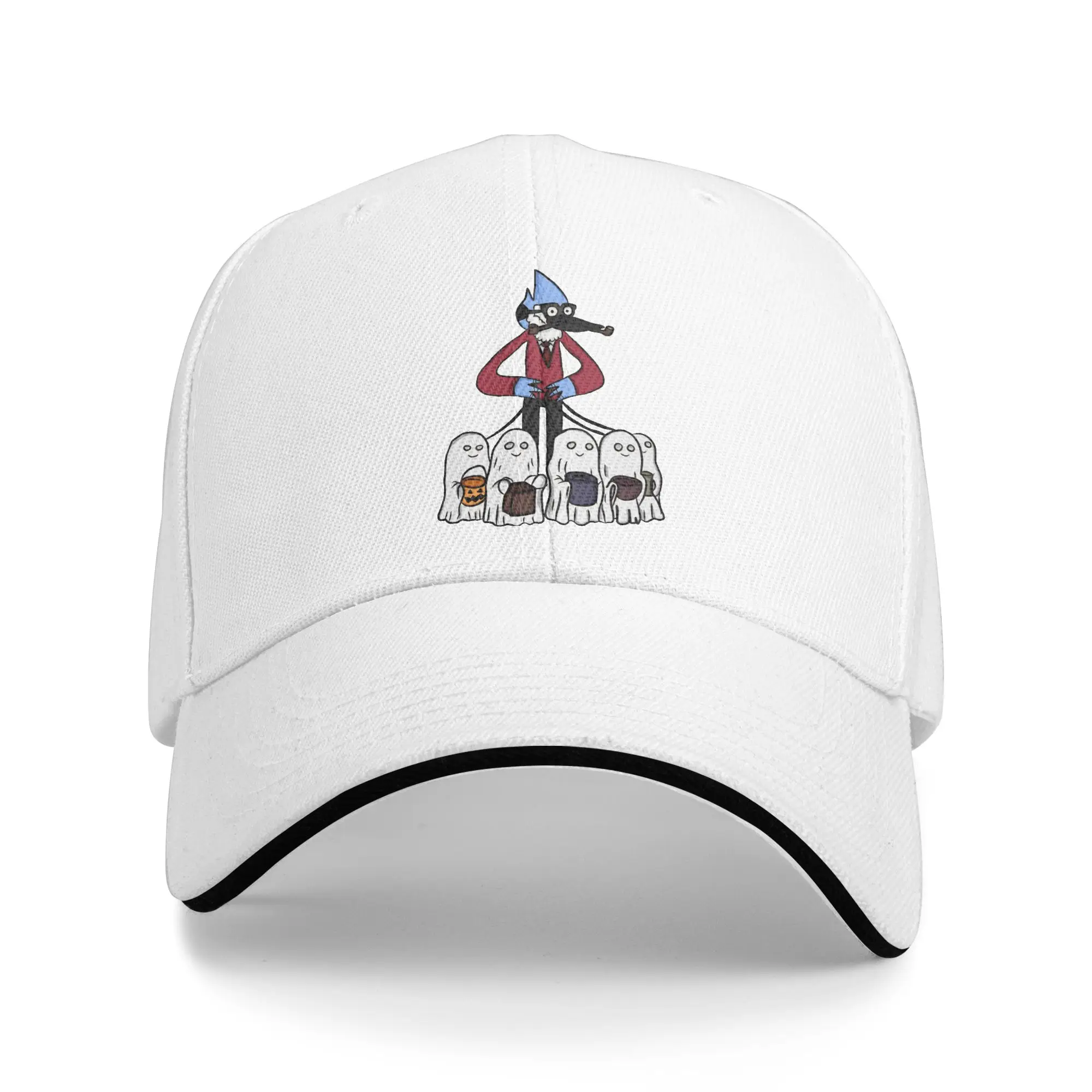 Trick or Treat Mordecai Sandwich Cap ,Baseball Cap Regulars Show  Sandwich Hat Adjustable Snapback Caps Sun Hats Summer Hat