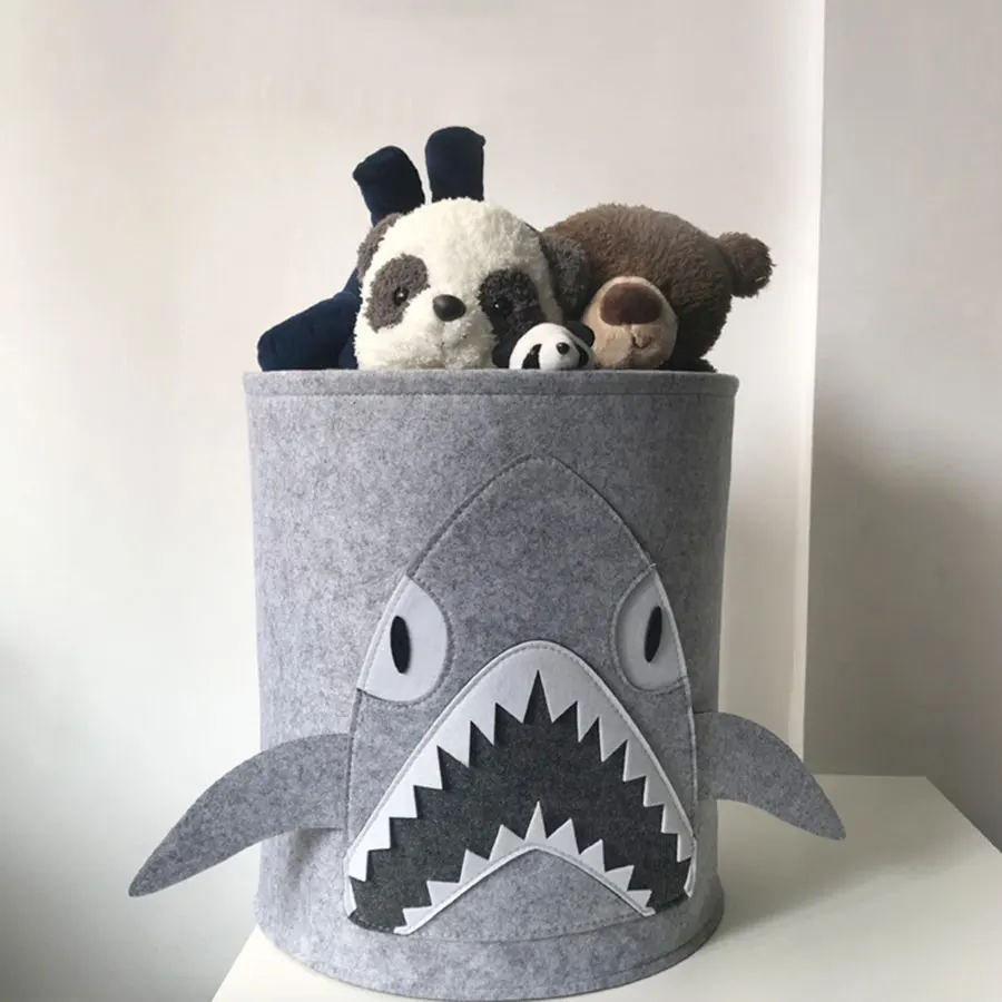 الكرتون الحيوان سلة التخزين سعة كبيرة ورأى تخزين دلو الاطفال اللعب المنظم دلو الوليد التصوير الملحقات #6