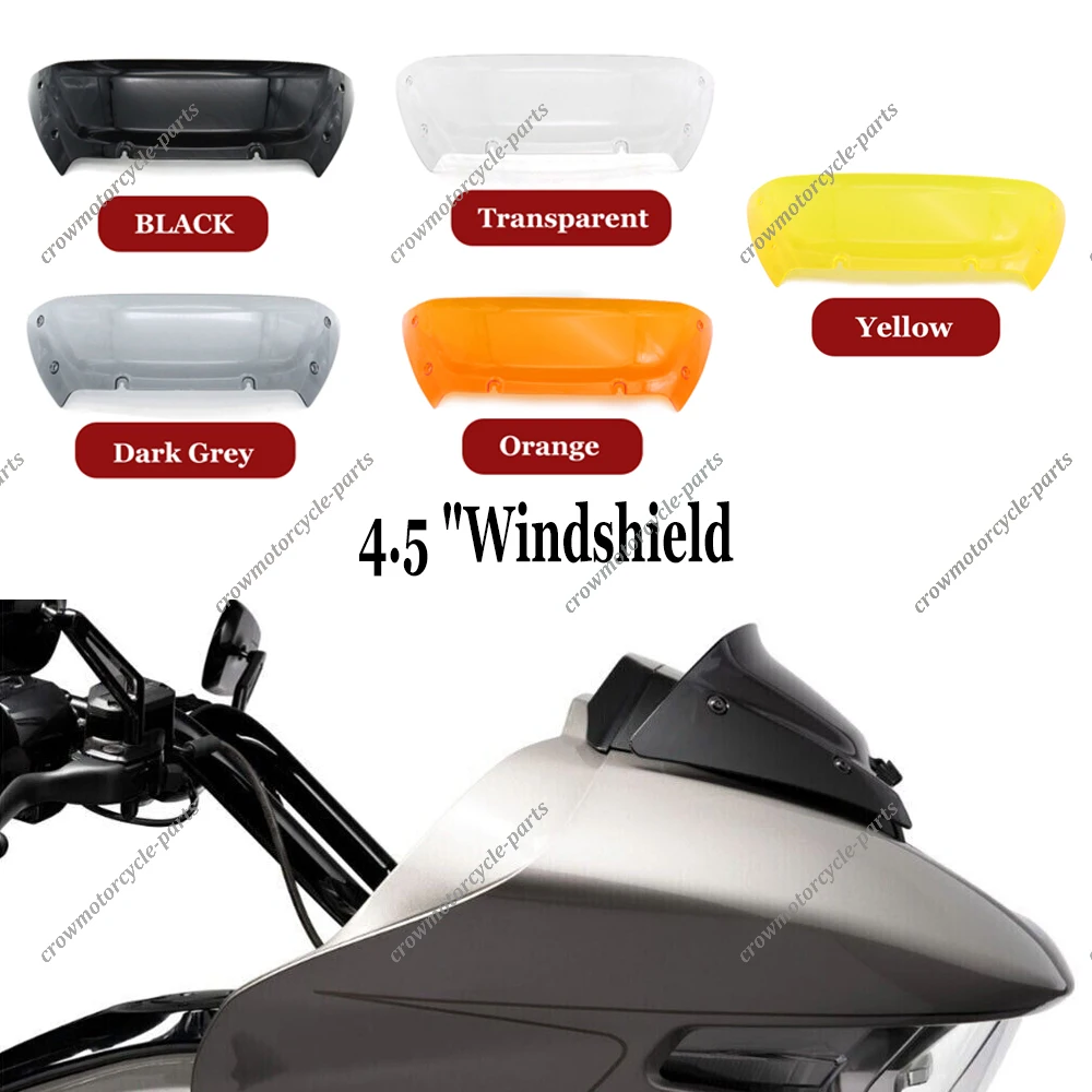 For Harley 2023 2024 TOURING CVO Road Glide FLTRXSE NEW Motorcycle Accessories 4.5 inch Front Wind Windshield Protective Covers