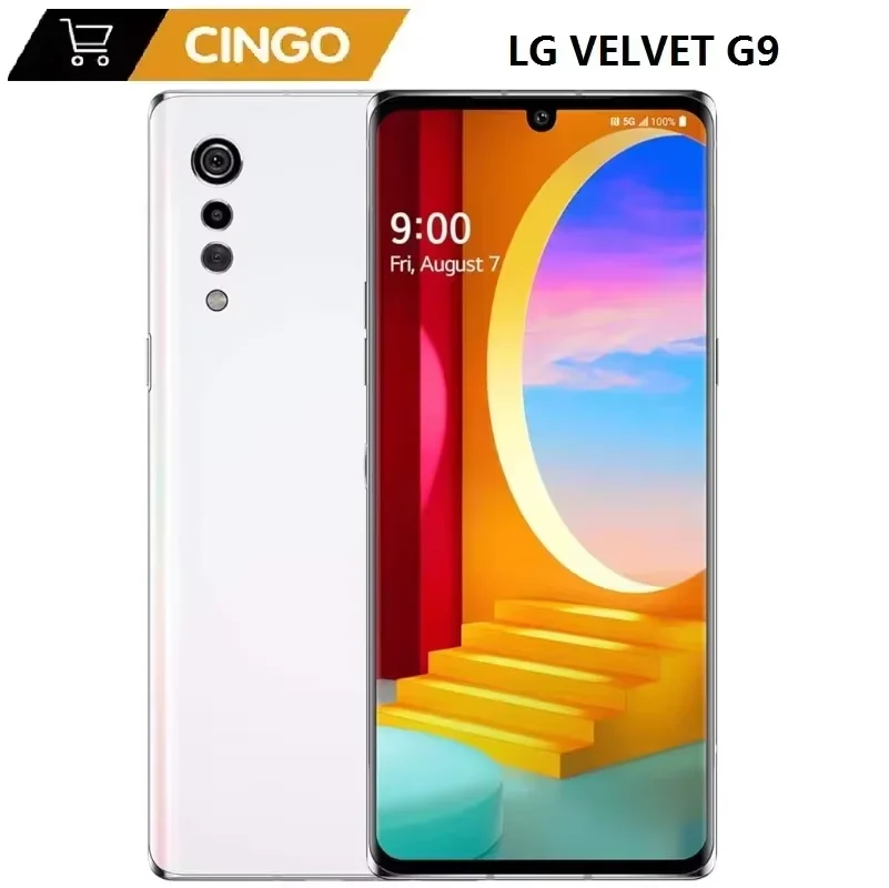 Оригинальный без блокировки LG VELVET, корейская версия LM-900N 5G Snapdragon 765, 6,8-дюймовый экран, отпечаток пальца, ОЗУ 6G R0M, 128 ГБ LG G9