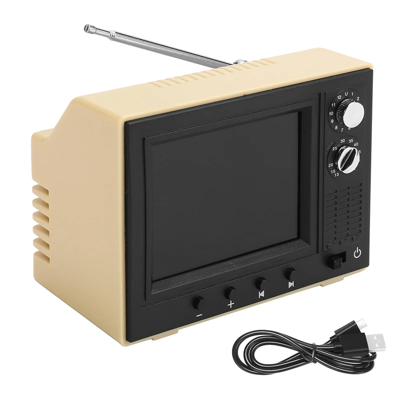 1:12 Miniature TV Playable Video Mini Television Model Living Room Home Appliances Decor Toy