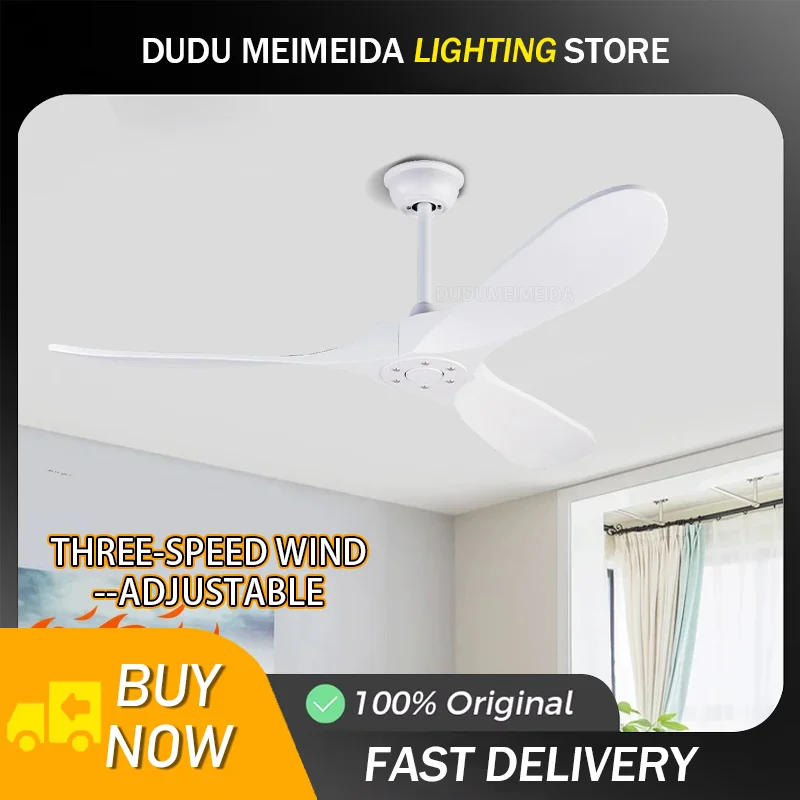 85-265V Ceiling Fan With Lights Remote Control DC Motor Reverse ABS Fans Lighting High Decorative Blower Retro Fans Light